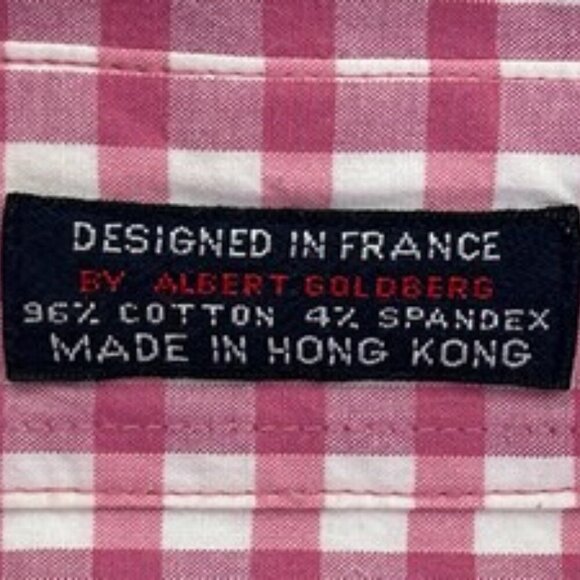 F. by Faconnable Pink Gingham Midi Shirt Dress Button Down Cotton Blend Size XL - Picture 7 of 12